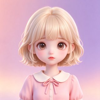 meimodu AI人设软软的3D卡通甜美头像
